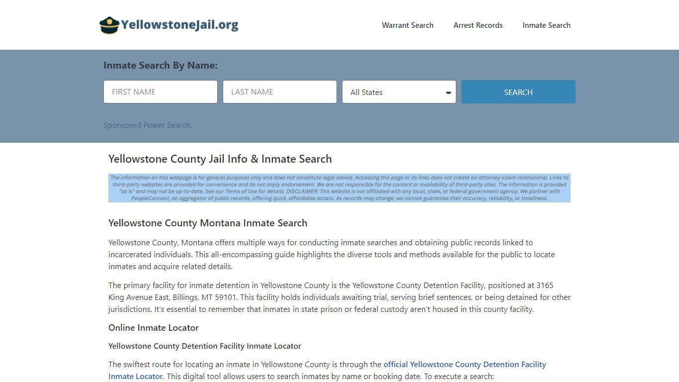 Yellowstone County Jail MT | Inmate Search and Booking Roster.