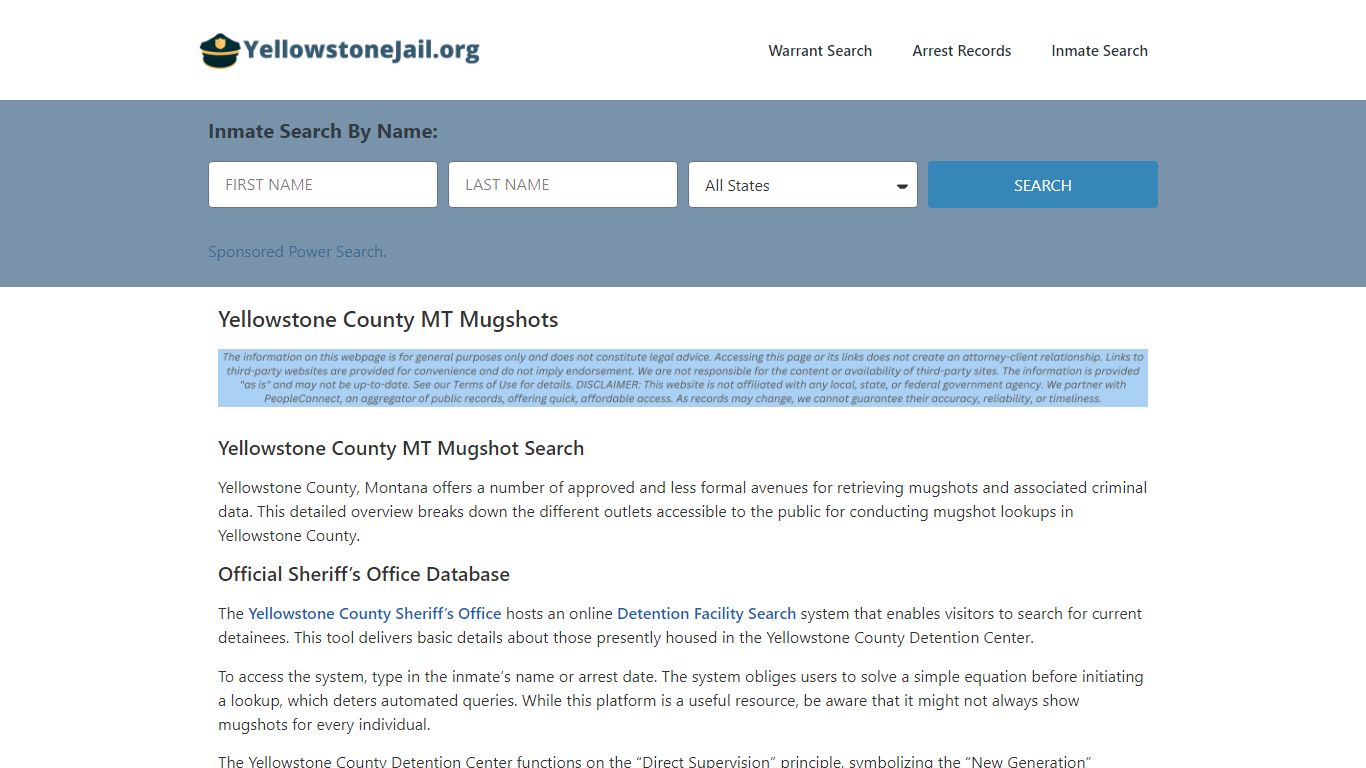 Yellowstone County MT Mugshots